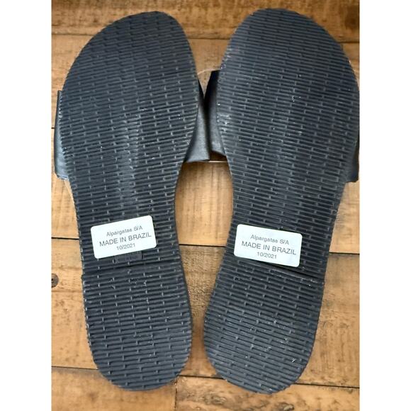 Havaianas Shoes Womens Size 7/8 Graphite Black Flip Flops Sandals Bow Brazil New - Picture 5 of 5